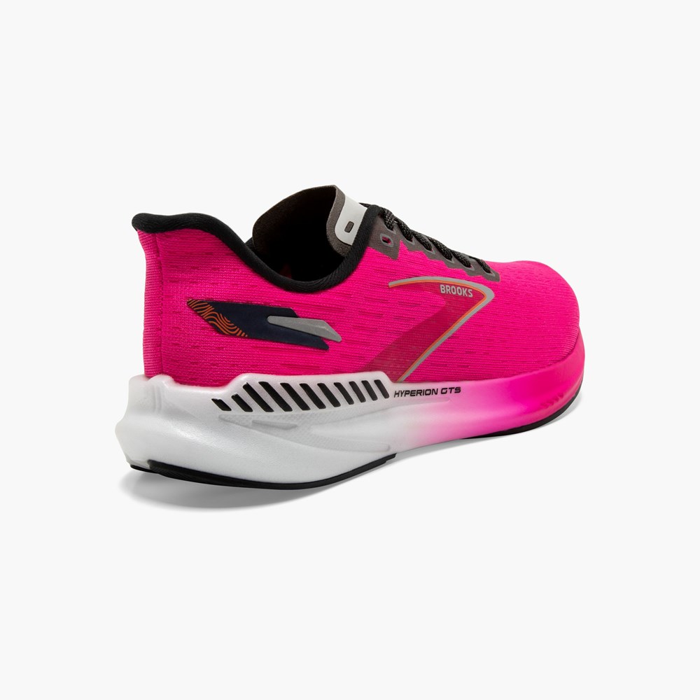 Chaussures Running Route Brooks Speed Support Hyperion GTS Blanche Noir Femme | YDQ-1433531